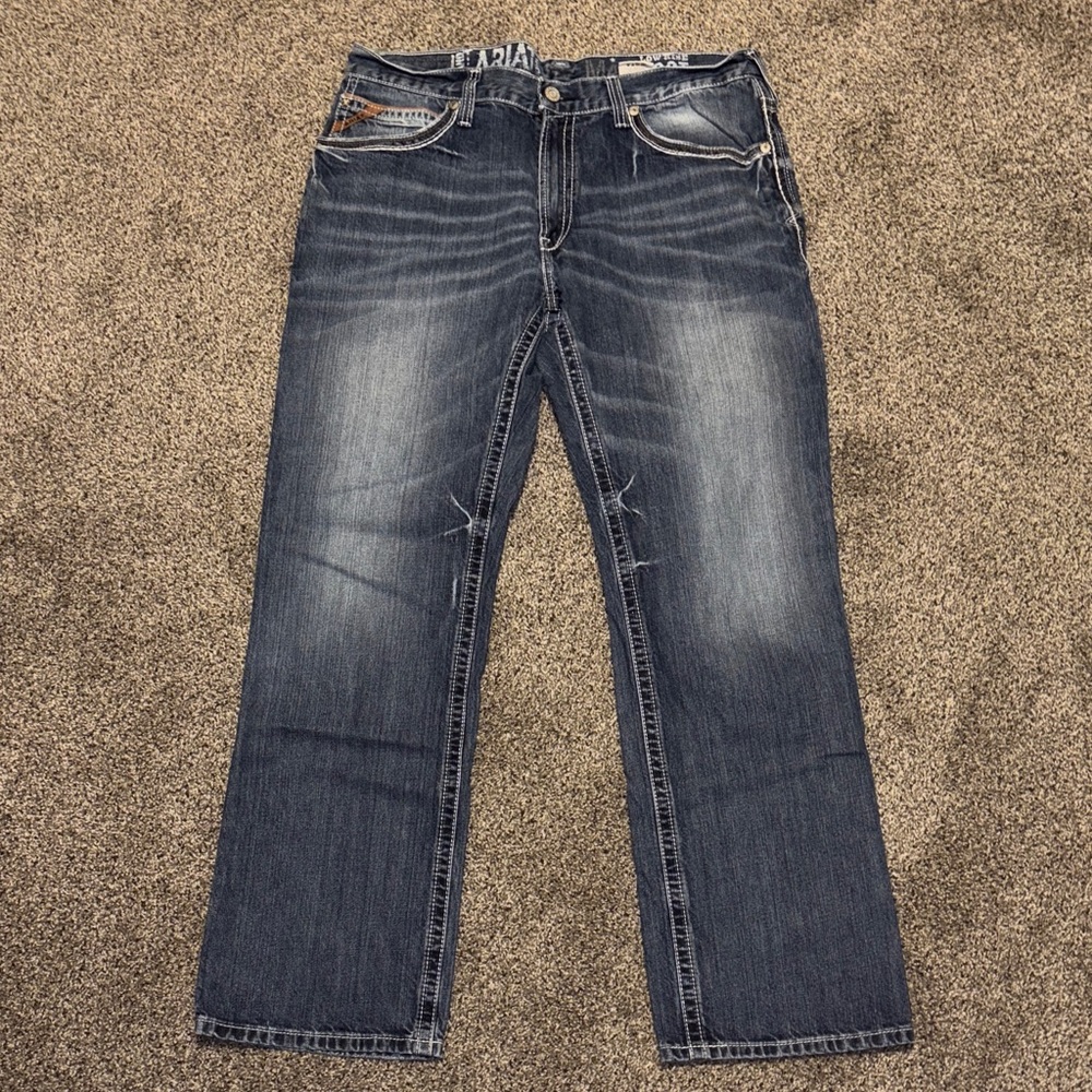Ariat Men’s M4 Size 38 X 34 Lowrise Boot 100% Cotton Denim Western Style Jeans